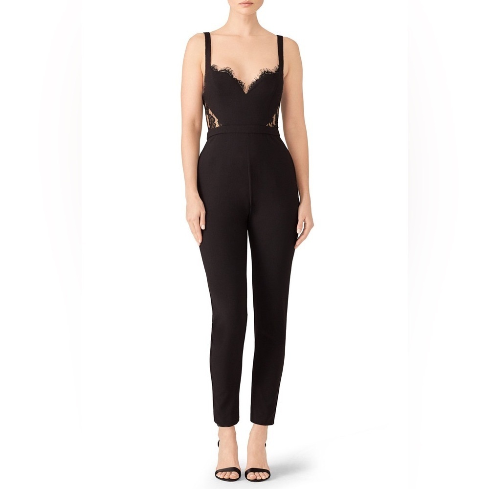 Fame & Partners The Millie Black Lace Jumpsuit size 0